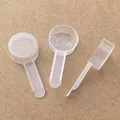 Translucent white 4cc PP plastic measuring spoons with long handles for powder - Clear