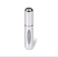 Portable 5ml silver refillable perfume atomize bottle with transparent liquid window - 5ml / Bright Silver