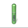 Portable 5ml grass green metallic perfume atomizer with clear refill window - 5ml / Green