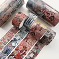 Washi-Tape Set im Retro-Amerika-Stil mit Vintage-Postern und Musikthemen für Handwerk - 90er Jahre Stil