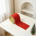Rotes Samt-Weihnachtsband mit Goldrand für festliche Geschenke und DIY-Dekoration - 6cm Breit x 4.55m Lang / Rot