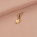 Colgante de estrella dorada pulida con cierre de langosta para joyería artesanal - Dorado