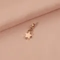 Colgante de estrella minimalista en acero inoxidable oro rosa con cierre de langosta - Oro rosa