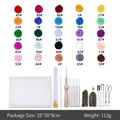 25-color wool felt starter kit with needles and essential DIY handicraft tools - 25 Colors 2g Wool + Tool Bag