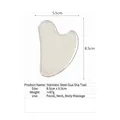 304 stainless steel heart-shaped gua sha tool measuring 8.5x5.5cm for facial massage - 304 Square Stainless Steel Heart-shaped/finger Scraping Device