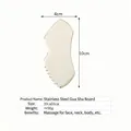 Polished 304 stainless steel heart-shaped Gua Sha tool weighing 90g with 10cm x 4cm size - 304 Stainless Steel Lip/beard Style