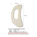 Polished 304 stainless steel heart-shaped gua sha tool with ergonomic grip, 17.5cm x 6.2cm - 304 Stainless Steel Crescent-shaped Gua Sha Blade