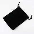 Black velvet drawstring pouch for gua sha tool storage and gift packaging - Black Velvet Bag