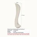 S-shaped 304 stainless steel gua sha tool for muscle massage, 17.5cm silver metal scraper - 304 Stainless Steel Large S Fascia Knife