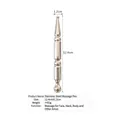 Polished 304 stainless steel massage stick for muscle relaxation 12.4cm x 1.2cm - Stainless Steel Massage Pen