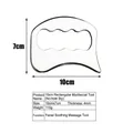Square stainless steel facial Gua Sha scraping tool with measurements 10x7cm and 4mm thickness - 304 Stainless Steel Square Fascia Knife (without Holes)