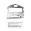 304 stainless steel heart-shaped gua sha tool for muscle massage and fascia release - 304 Stainless Steel Small-sized Wavy Square