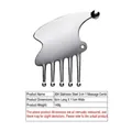 304 stainless steel massage comb and gua sha tool with round tips for muscle relaxation - 304 Stainless Steel 3-in-1 Massage Comb