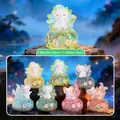 Translucent mythical fox figurine set with 6 regular and 1 hidden style versions - A153 Mountain And Sea Nine-tailed Fox Small Incense Burner Box 6 / Full Box Set