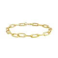 Elegant gold paperclip chain bracelet with lobster clasp in a minimalist link design - Gold Thick Paperclip Chain Style