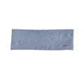 Elastic wide knit headband for women in light denim blue with soft ribbed texture - Blue Gray