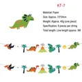Pancarta de cumpleaños de dinosaurio con decoraciones de papel volcán y árbol - Tema de Dinosaurio (KT-7)