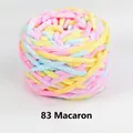 Filato di velluto multicolore macaron spesso per maglieria DIY in rosa giallo e blu - Macarons