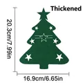 Porte-couverts sapin de Noël en feutre vert foncé avec étoile blanche 20,3x16,9cm - Style Étoile Épaissi Vert