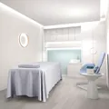 Minimalist light gray beauty salon massage bed cover with curved hem in professional spa - Light Gray Skin-friendly Cotton / Large Bedspread: For 190*80cm Beds