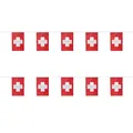 Zwitserland vlaggenlijn voor WK 2026 supporters 14x21cm gemaakt van licht polyesterweefsel - Zwitserland Vlaggenlijn / 14cmx21cm