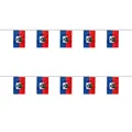 Haiti national team string flags for 2026 World Cup fans, vertical hanging polyester bunting - Haiti String Flag / 14cmx21cm