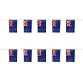 New Zealand 2026 World Cup string bunting flags with 10 polyester rectangular panels - New Zealand String Flag / 14cmx21cm