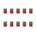 String of ten Portugal rectangle flags for 2026 World Cup soccer party decoration - Portugal String Flag / 14cmx21cm