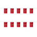 Morocco national flag bunting set made of red polyester for World Cup 2026 fan decor - Morocco String Flag / 14cmx21cm