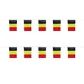Black yellow red striped string flags for soccer tournament events decoration - Belgium String Flag / 14cmx21cm