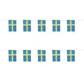 2026 World Cup Sweden bunting banner with 14x21cm polyester flags for fans and parties - Sweden String Flag / 14cmx21cm