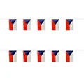 Czech Republic string bunting flags for sports fans and festival decoration - Czech Republic String Flag / 14cmx21cm
