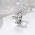 Eleganti orecchini a cerchio a croce in argento con brillanti zirconi a goccia di lusso - Croce di Spine (A1257) (Pezzo Singolo)