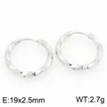 Gedraaide roestvrijstalen creolen 19x2,5 mm, 2,7 g minimalistisch unisex-ontwerp - Mobius Gedraaide Stijl (KE122773-GC)
