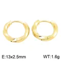 Minimalistische gouden gedraaide roestvrijstalen creolen met een diameter van 13 mm voor unisex - Mobius Gedraaide Stijl (KE122847-GC)