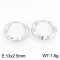 Minimalistische zilveren gedraaide roestvrijstalen creolen voor heren en dames 13mm - Mobius Gedraaide Stijl (KE122848-GC)