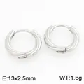 Gepolijst gedraaide roestvrijstalen creolen in zilver, minimalistische stijl unisex - Mobius Gedraaide Stijl (KE122856-GC)