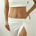 Boho-Gold-Bauchkette mit Seestern- und Muschelanhängern für den Strandurlaub - KC Gold (12326)