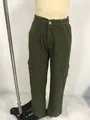 Pantalón cargo de mujer de corte entallado y cintura alta en color verde militar - S / Verde