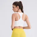 Sujetador deportivo blanco con espalda de corredor para mujer de alta elasticidad - S / Blanco