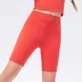 Kids high-waisted vibrant red athletic shorts in a stretchy and breathable quick-dry fabric - 120 / Watermelon red