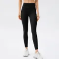 High waist black yoga pants for women with tummy control and seamless design for fitness - 2/XS / Bottoms / Black