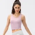 Light purple high-impact sports bra with wide straps and breathable fabric for yoga - 2/XS / Tops / Lilac Purple