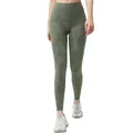 High-waisted printed yoga pants in dark green tie-dye with a seamless, tight-fit design - S / Bottoms / Tie-Dye Military Green