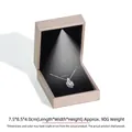 Champagne gold brushed jewelry LED box with black velvet for pendant necklaces - 7.5x8.5x4cm