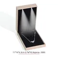 Champagne gold LED necklace gift box with 11x16x4.3cm dimensions and brushed finish - 11x16x4.3cm