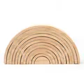 Regenbogen-Stapelturm aus Naturholz 12-teilig für frühkindliches Montessori-Lernen - Regenbogenfarbene Holzbausteine (lindenholz)