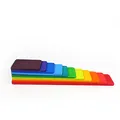 Regenbogen Stapelbretter aus Holz für Kinder Montessori Pädagogik Bauspielzeug - Farbige Bauleisten (sperrholz Für Becken)