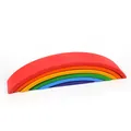 Stapelbare Regenbogenbögen aus Holz in sieben leuchtenden Farben für Montessori-Lernspiele - Regenbogenbrücke (kiefernholz)