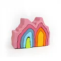 Regenbogen-Stapelsteine aus Holz in Hügelform für die frühkindliche Erziehung - Coral Ridge Bausteine (kiefernholz)